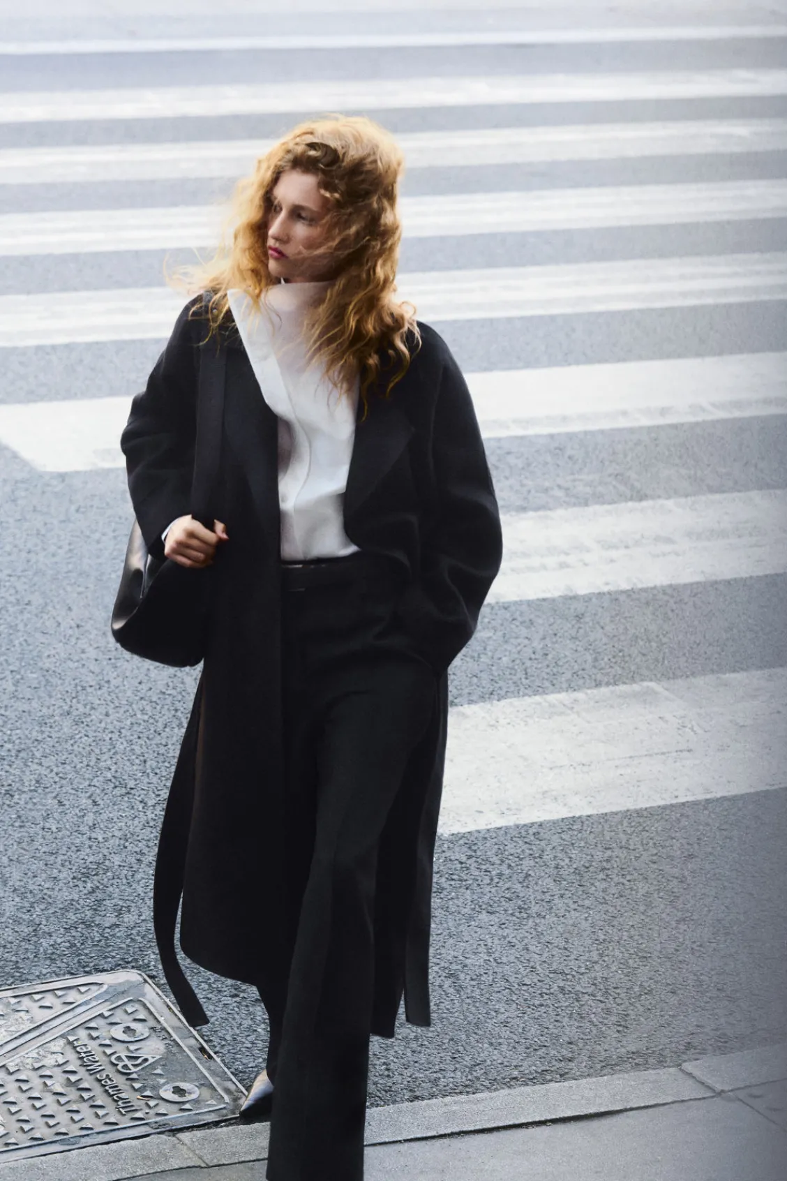 COS BELTED DOUBLE-FACED WOOL COAT-Women Coats & Jackets