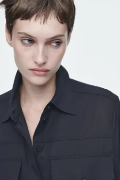 COS BELTED MIDI SHIRT DRESS-Women Dresses & Jumpsuits