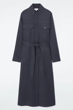 COS BELTED MIDI SHIRT DRESS-Women Dresses & Jumpsuits