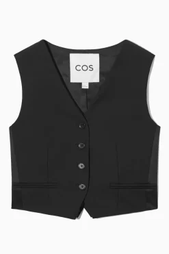 COS BELTED WOOL VEST-Women Tops | Coats & Jackets