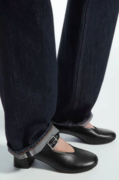 COS BLOCK-HEEL LEATHER MARY-JANE PUMPS-Women Shoes