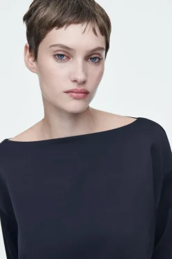 COS BOAT-NECK MINI DRESS-Women Dresses & Jumpsuits