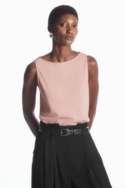 COS BOAT-NECK TANK TOP-Women T-Shirts | Tops