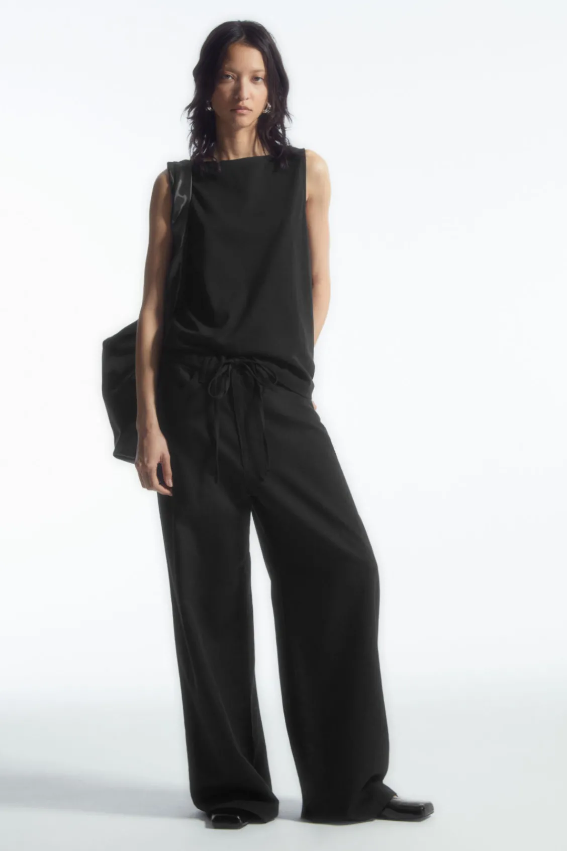 COS BOAT-NECK TANK TOP-Women Tops
