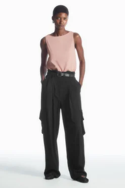 COS BOAT-NECK TANK TOP-Women T-Shirts | Tops