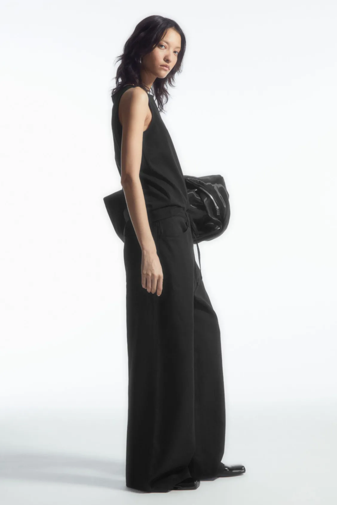 COS BOAT-NECK TANK TOP-Women Tops