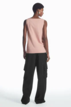 COS BOAT-NECK TANK TOP-Women T-Shirts | Tops