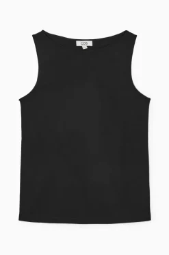 COS BOAT-NECK TANK TOP-Women Tops