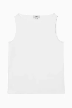 COS BOAT-NECK TANK TOP-Women Tops