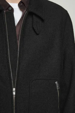 COS BOILED MERINO WOOL AVIATOR JACKET- Coats & Jackets