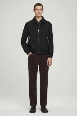 COS BOILED MERINO WOOL AVIATOR JACKET- Coats & Jackets