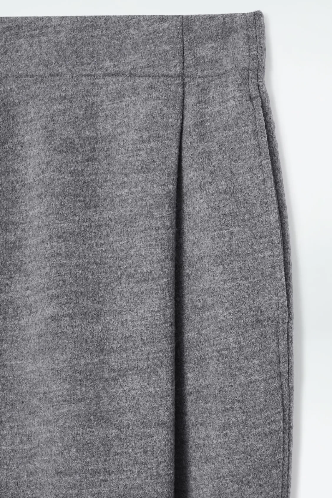 COS BOILED-WOOL BARREL-LEG PANTS-Women Pants