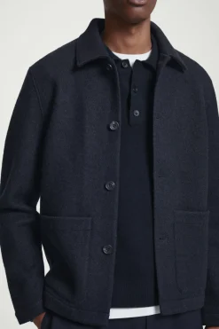 COS BOILED-WOOL CHORE JACKET- Coats & Jackets