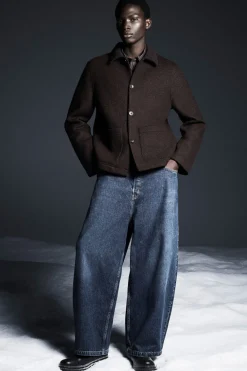 COS BOILED-WOOL CHORE JACKET- Coats & Jackets