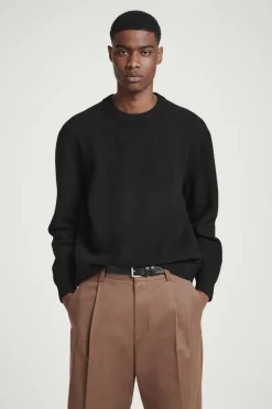 COS BOILED-WOOL CREW-NECK SWEATER- Sweaters & Cardigans