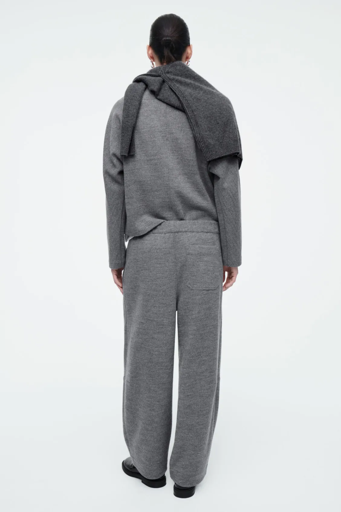 COS BOILED-WOOL ZIP-UP CARDIGAN-Women Sweaters & Cardigans