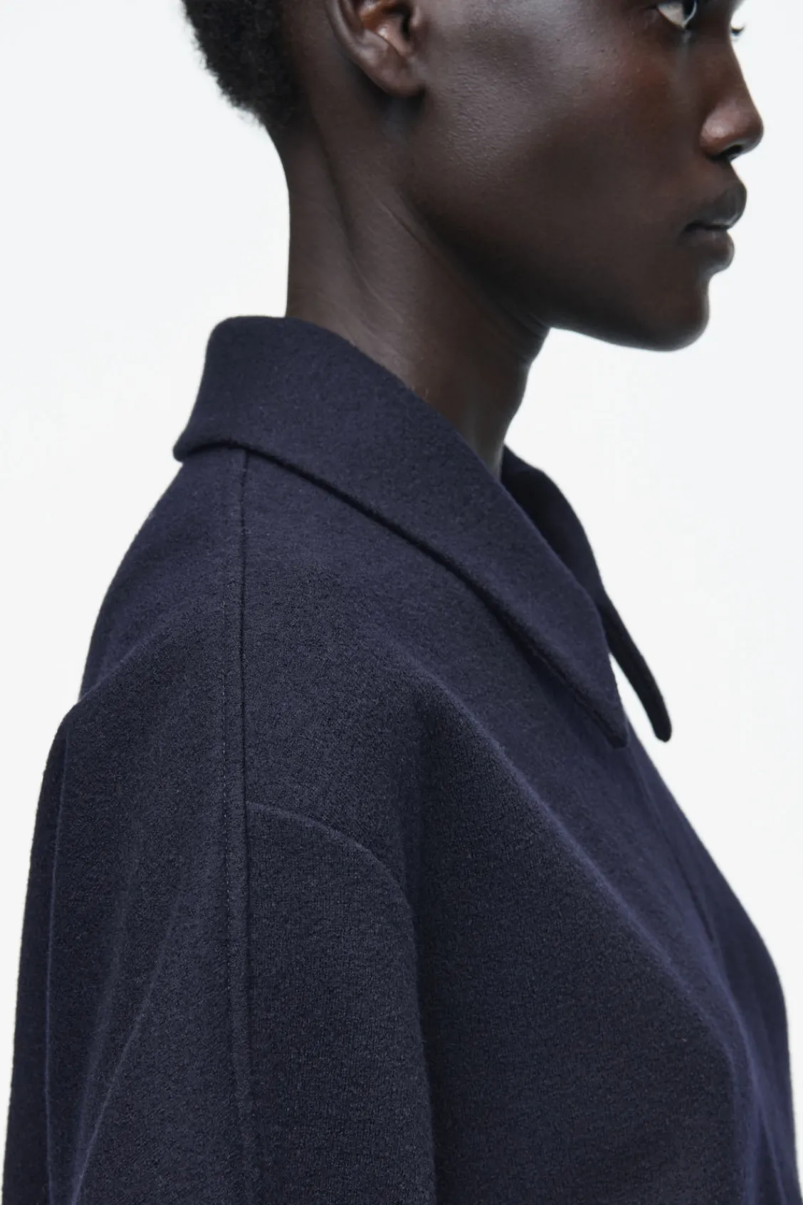 COS BOILED-WOOL ZIP-UP CARDIGAN-Women Sweaters & Cardigans