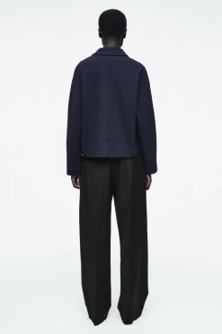 COS BOILED-WOOL ZIP-UP CARDIGAN-Women Sweaters & Cardigans