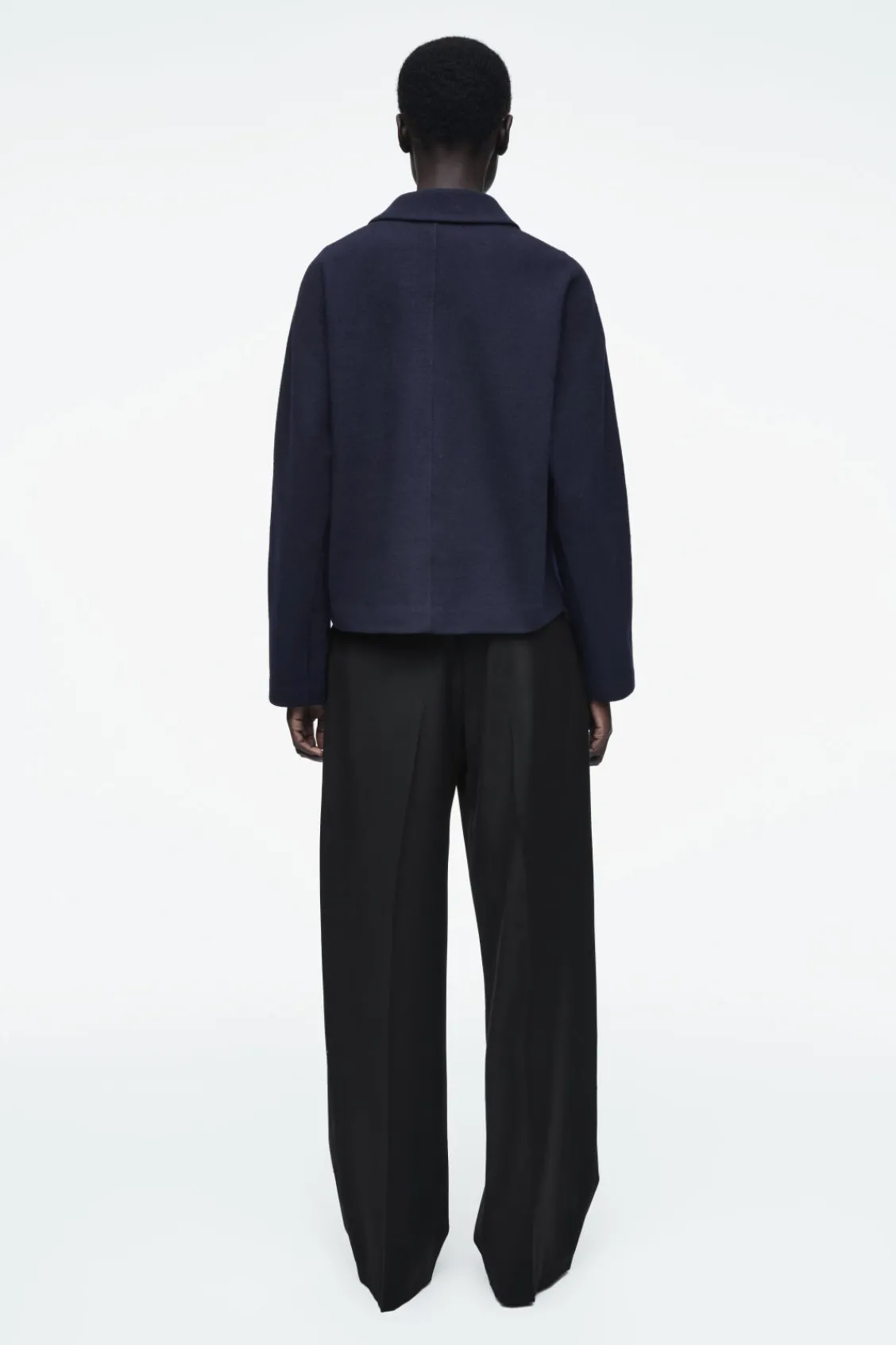 COS BOILED-WOOL ZIP-UP CARDIGAN-Women Sweaters & Cardigans