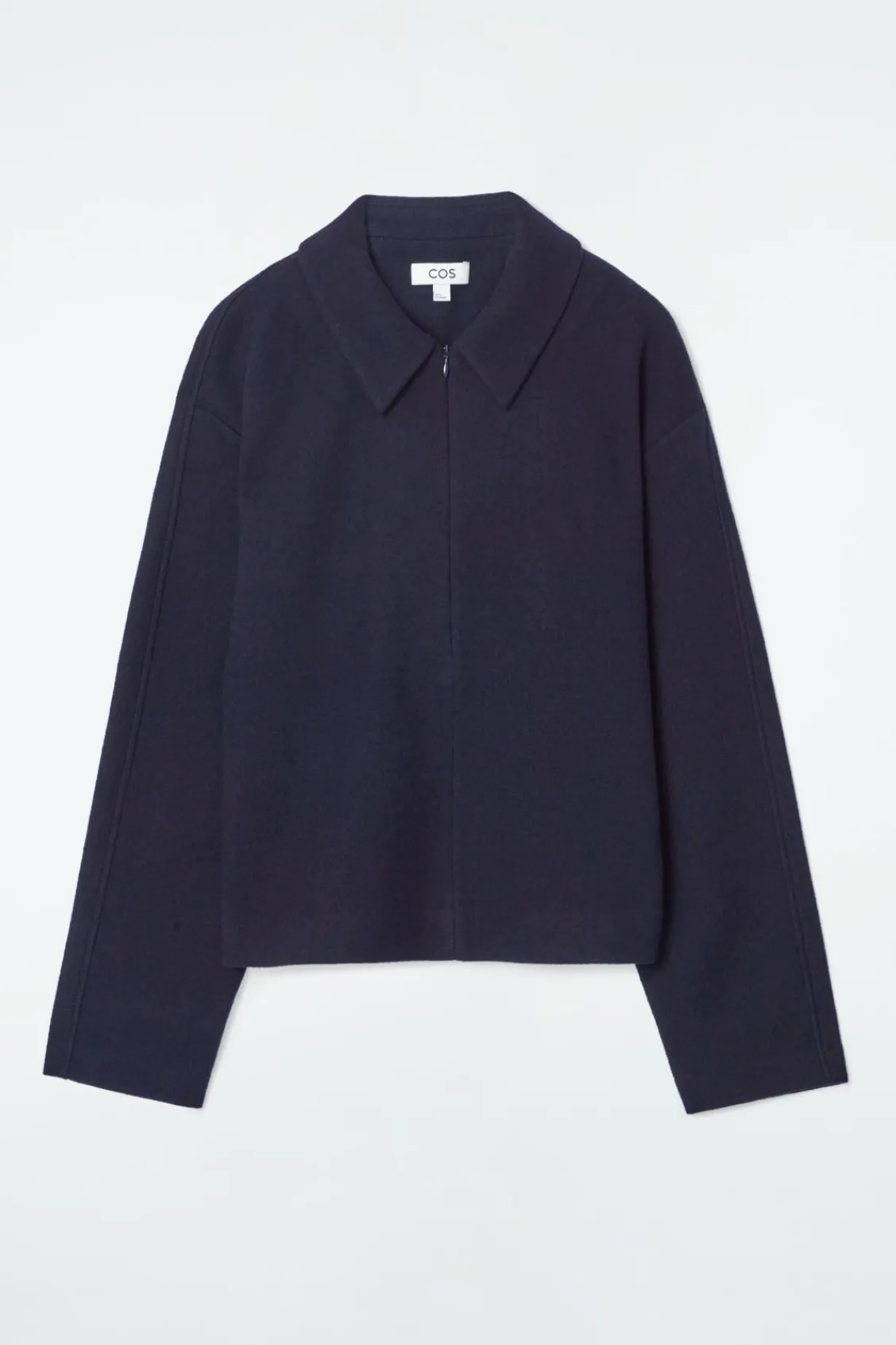 COS BOILED-WOOL ZIP-UP CARDIGAN-Women Sweaters & Cardigans