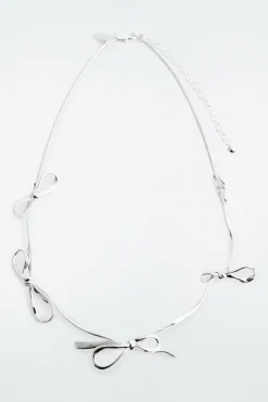 COS BOW SNAKE-CHAIN NECKLACE-Women Jewelry