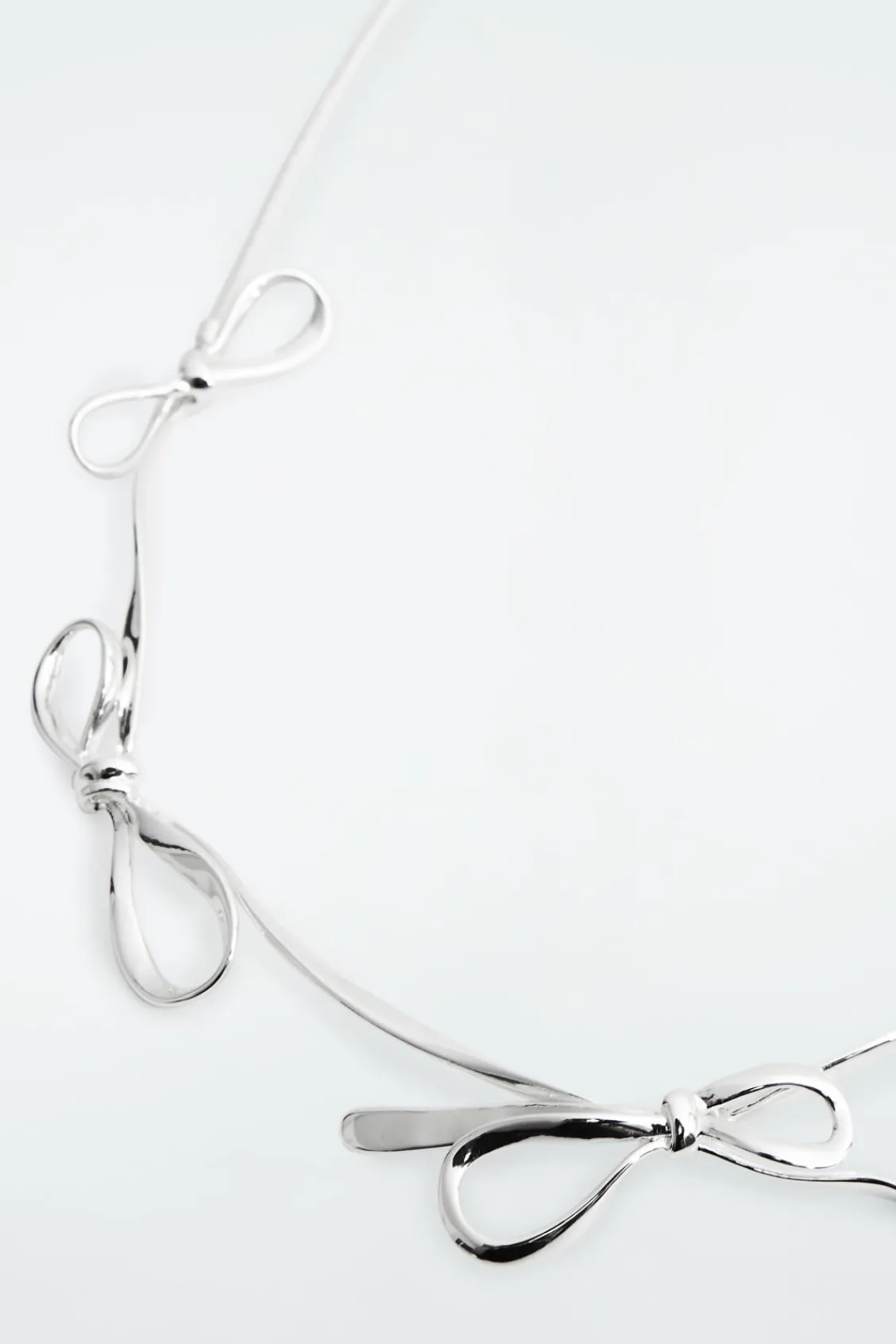 COS BOW SNAKE-CHAIN NECKLACE-Women Jewelry