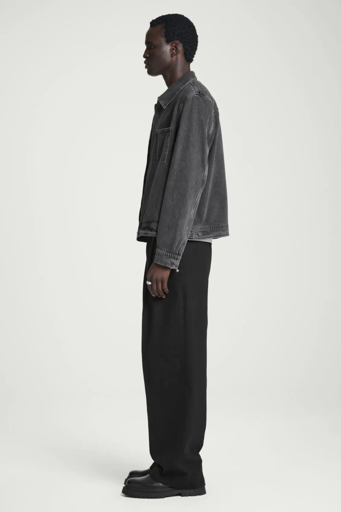 COS BOXY DENIM ZIP-UP JACKET- Coats & Jackets