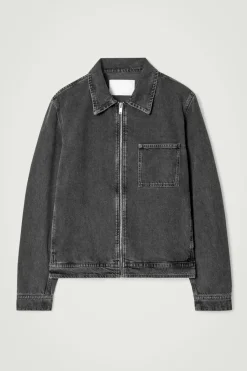 COS BOXY DENIM ZIP-UP JACKET- Coats & Jackets