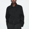 COS BOXY DOUBLE-FACED WOOL JACKET-Women Coats & Jackets