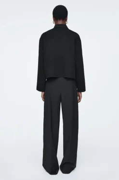 COS BOXY DOUBLE-FACED WOOL JACKET-Women Coats & Jackets