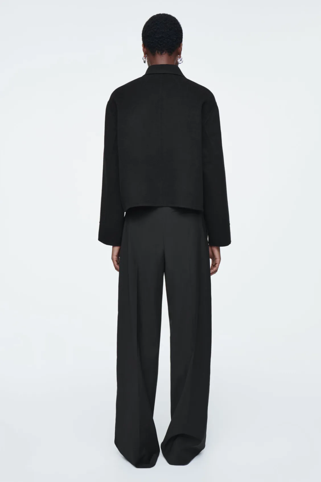 COS BOXY DOUBLE-FACED WOOL JACKET-Women Coats & Jackets