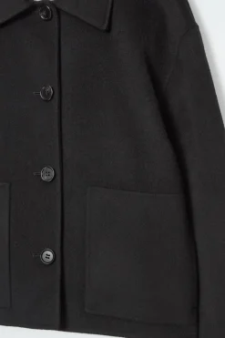 COS BOXY DOUBLE-FACED WOOL JACKET-Women Coats & Jackets