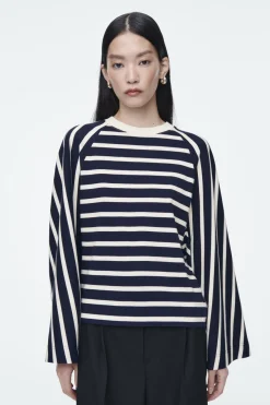 COS BOXY LONG-SLEEVED T-SHIRT-Women Tops