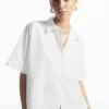 COS BOXY SHORT-SLEEVED POPLIN SHIRT-Women Shirts & Blouses | Tops
