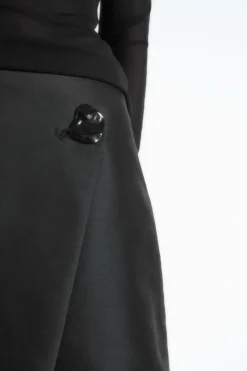 COS BROOCH-DETAIL WOOL-BLEND MINI SKIRT-Women Skirts