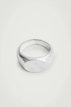 COS BRUSHED SIGNET RING- Jewelry