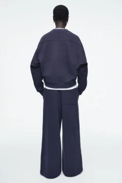 COS BRUSHED-COTTON WIDE-LEG JOGGERS-Women Pants
