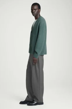 COS BRUSHED-WOOL V-NECK CARDIGAN- Sweaters & Cardigans