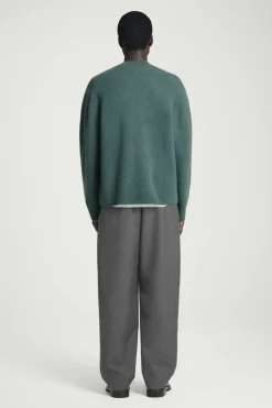 COS BRUSHED-WOOL V-NECK CARDIGAN- Sweaters & Cardigans