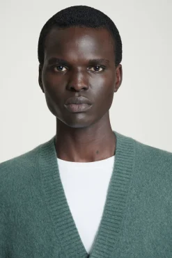 COS BRUSHED-WOOL V-NECK CARDIGAN- Sweaters & Cardigans