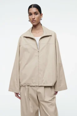 COS BUBBLE-HEM COTTON JACKET-Women Coats & Jackets