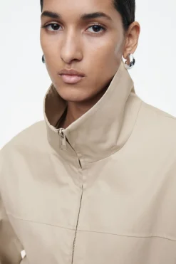 COS BUBBLE-HEM COTTON JACKET-Women Coats & Jackets