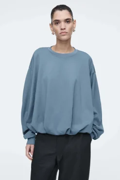 COS BUBBLE-HEM SWEATSHIRT-Women Tops