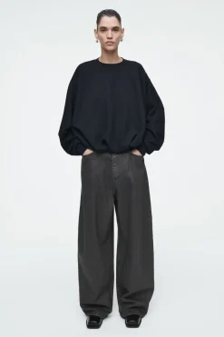 COS BUBBLE-HEM SWEATSHIRT-Women Tops