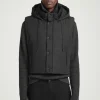 COS BUCKLED-SIDE PADDED HOODED VEST- Hats & Scarves | Coats & Jackets