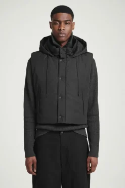 COS BUCKLED-SIDE PADDED HOODED VEST- Hats & Scarves | Coats & Jackets