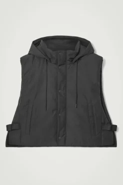 COS BUCKLED-SIDE PADDED HOODED VEST- Hats & Scarves | Coats & Jackets