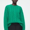 COS CABLE-KNIT MOHAIR SWEATER-Women Sweaters & Cardigans