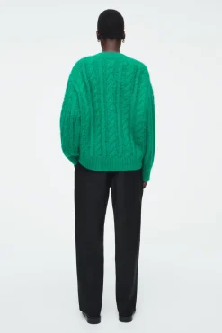 COS CABLE-KNIT MOHAIR SWEATER-Women Sweaters & Cardigans