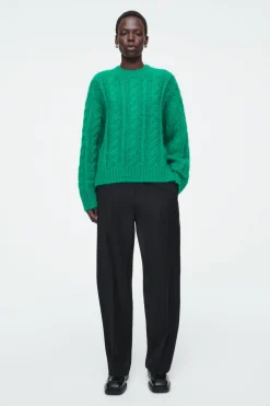 COS CABLE-KNIT MOHAIR SWEATER-Women Sweaters & Cardigans